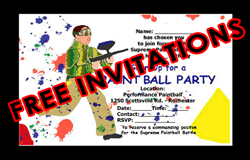 Paintball Invitations