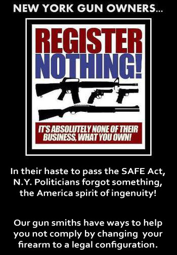 In their haste to pass the New York Safe Act, sneaky New York law makers and our govenor forgot something, the American spriit of ingenuity! Our gunsmiths have ways to help you not comply by changing your firearm to a legal configuration.