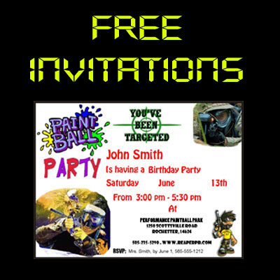 Free paintball invitations