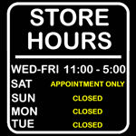 Paintball Store Hours