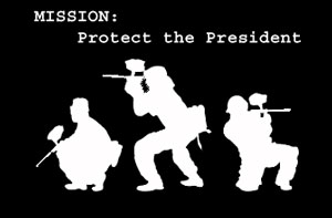 Protect the "President" is a player favorite at Rochester Paintball Park.
