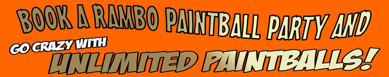 Unlimited Paintballs for your Rambo Paintball Party.