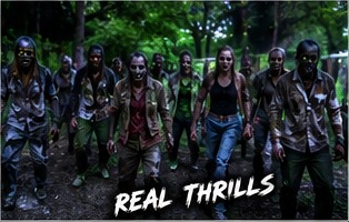 Zombie actors at the Rochester Zombie Hunt